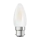 Osram LED B22D Kaars Filament Mat 4W 470lm - 827 Zeer Warm Wit | Vervangt 40W