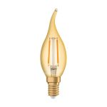 Ledvance Vintage 1906 LED E14 Bougie Dorée 2.5W 220lm - 824 Blanc Très Chaud | Équivalent 22W