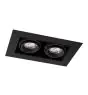 Noxion Encastré Spot sans cadre Pro 2x MR16 inclinable Noir | Diamètre 181x97mm - GU10 Culot