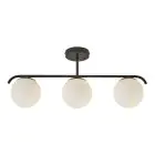 Nordlux Grant Suspension Luminaire Verre Noir | Convient pour 3x E14