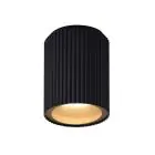 Nordlux Kyklop Plafonnier Aluminium et Verre Noir | 86mm - IP54 - Convient pour GU10
