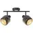 Brilliant Tyas Plafondlamp Aluminium Metaal Zwart Goud | Geschikt voor 2x E14