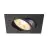 SLV New Tria 68 Spot Aluminium Zwart Vierkant | Zaagmaat 68mm - Geschikt voor 1x GU10 
