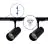 Bright Choice Complete Set 1-Fase Rail 1 Meter Zwart | incl. 2x Spot + GU10 2700K 3W Dimbaar + Eindkap, Voedingsconnector